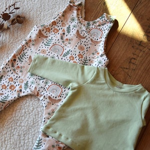 Baby sleeveless romper, Cotton baby overall image 8