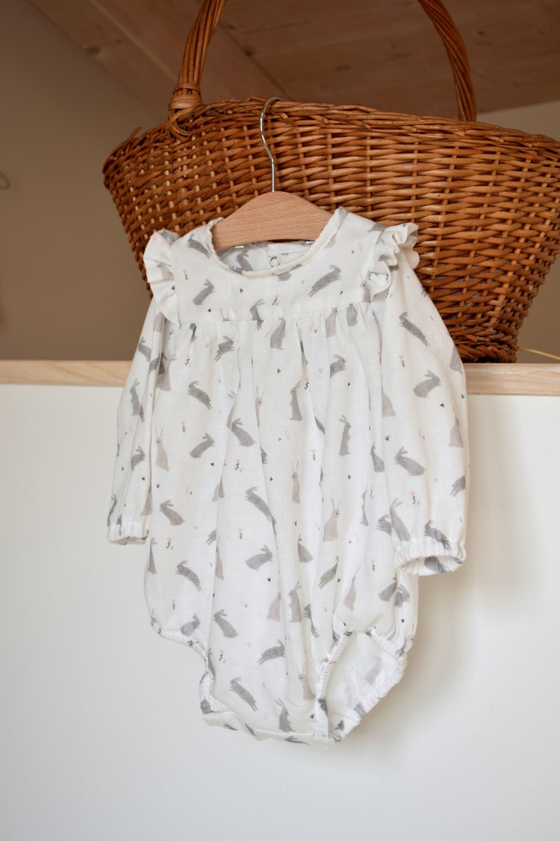 muslin baby romper