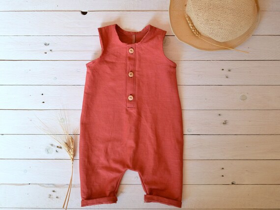 linen romper baby