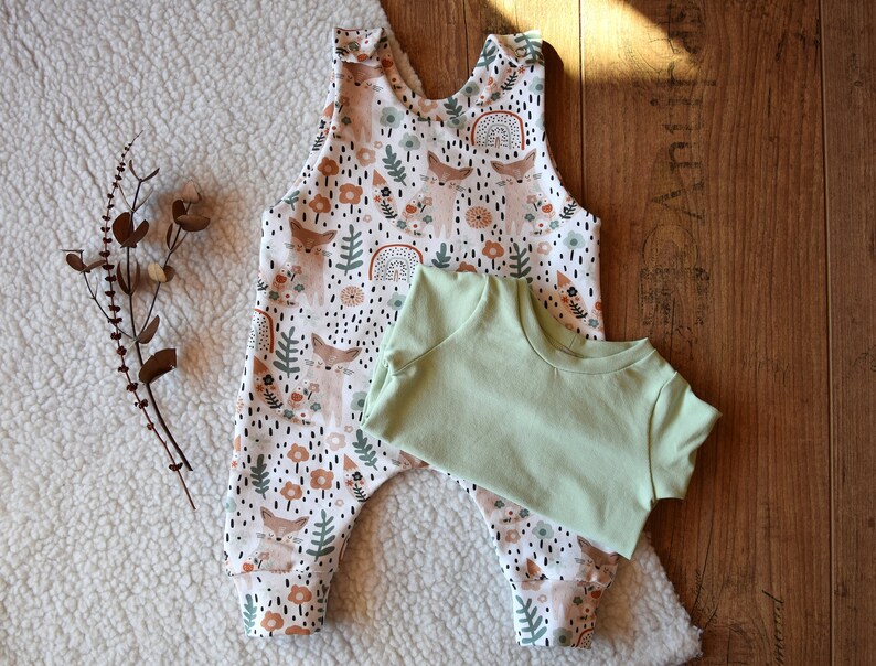 Baby sleeveless romper, Cotton baby overall image 9