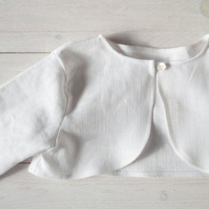 Baby shrug, Baby bolero jacket image 2