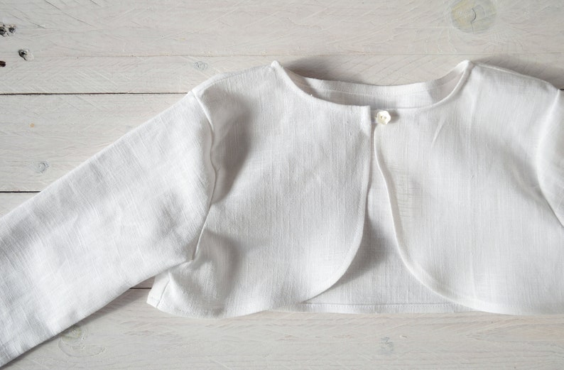 Baby shrug, Baby bolero jacket image 2