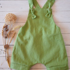 Linen Boy Overalls Baby Dungarees Birthday Cake Smash Outfit - Etsy