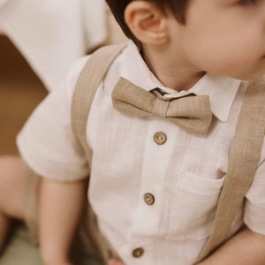 Boys bow tie, Linen bow tie, Bow tie for men image 7