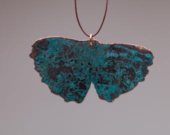 Real ginkgo leaf necklace for women, copper leaves pendant, electroformed real leaf copper jewellery