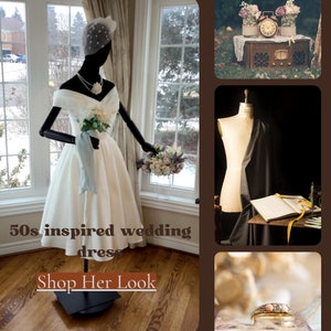 White satin wedding dress, unique wedding dress, short wedding dress, vintage wedding dress, wedding dress alternative wedding dress