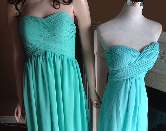 Butterfly Sleeves Multi Wear Convertible Bridesmaid Dresses Turquoise main image 1