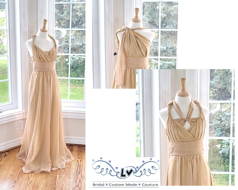Boho Bridesmaid Dress Champagne Bridesmaid Dress Multiway Etsy