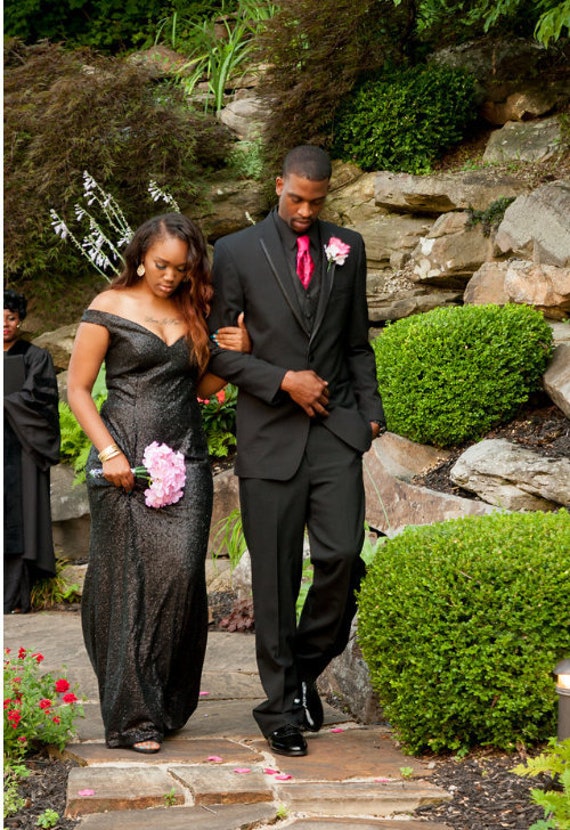 Black Sequin Dress Black Bridesmaid ...