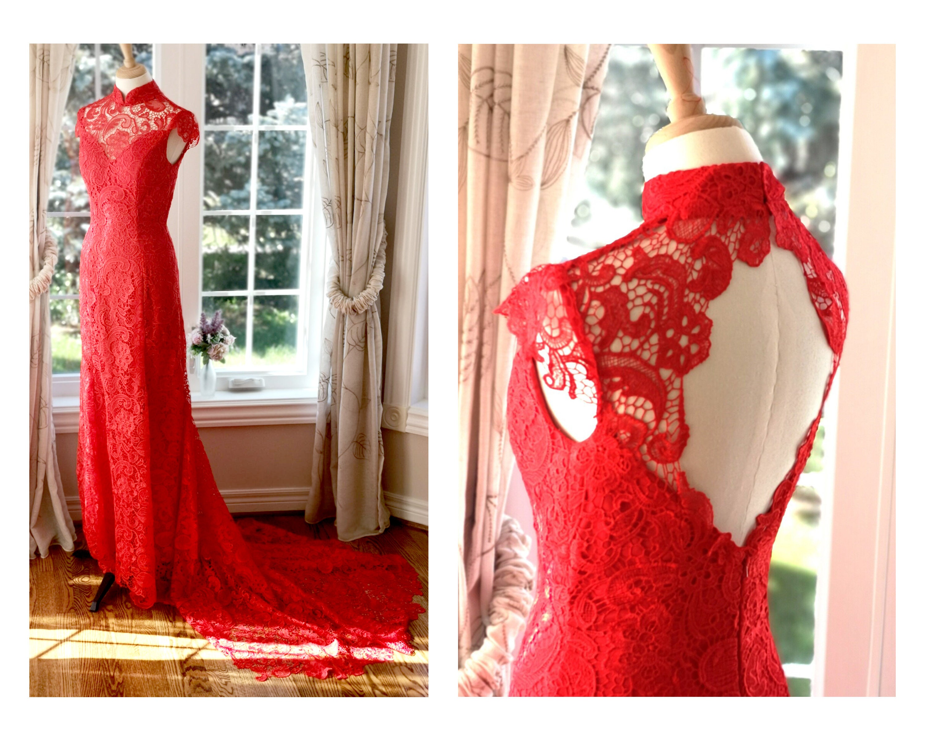 Red Lace Dress 