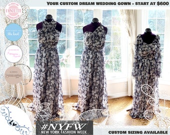 Floral Convertible Bridesmaid Dress, Multiway Infinity Gown, Custom Sizing