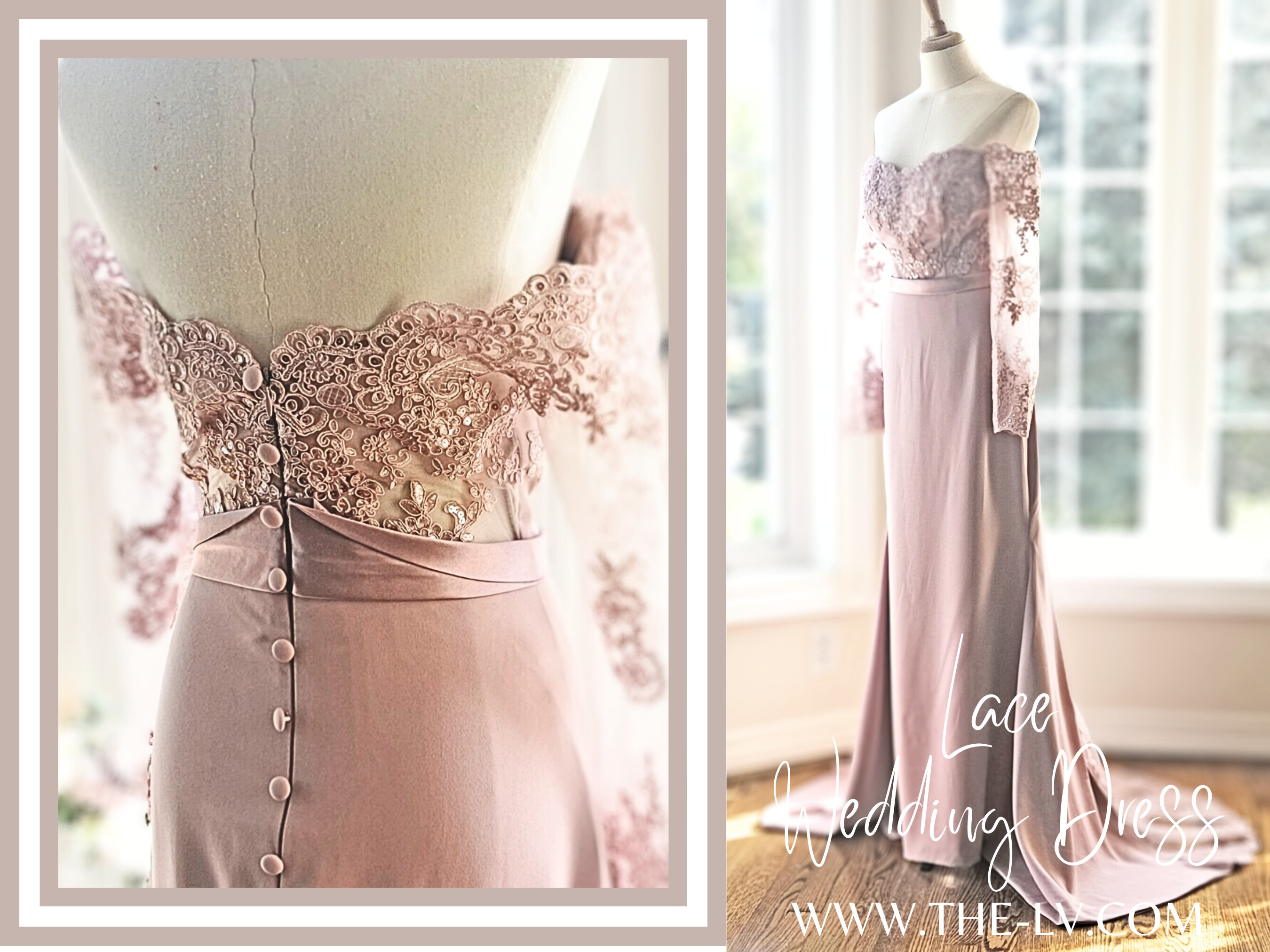 Dusty Rose Formal Dress Etsy Canada