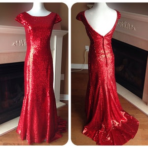 DDreamdressy Red Sequin Strapless Short Party Dress with Removable Sleeves Red / US 10