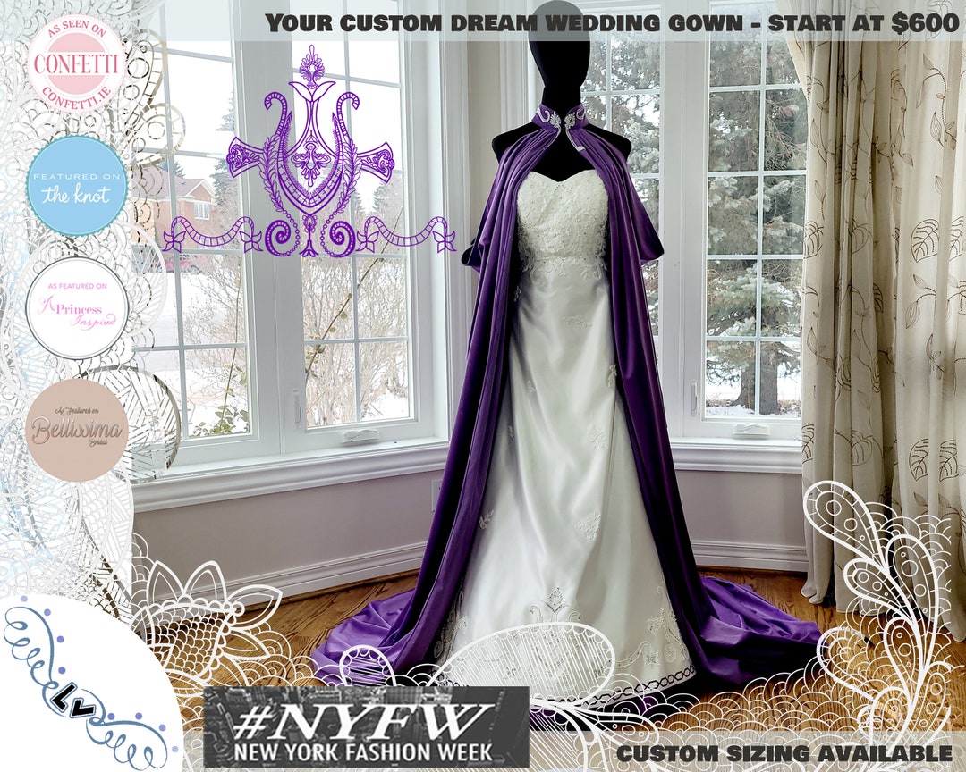 Fantasy Wedding Gown, Medieval Wedding Dress, Purple Wedding Dress ...