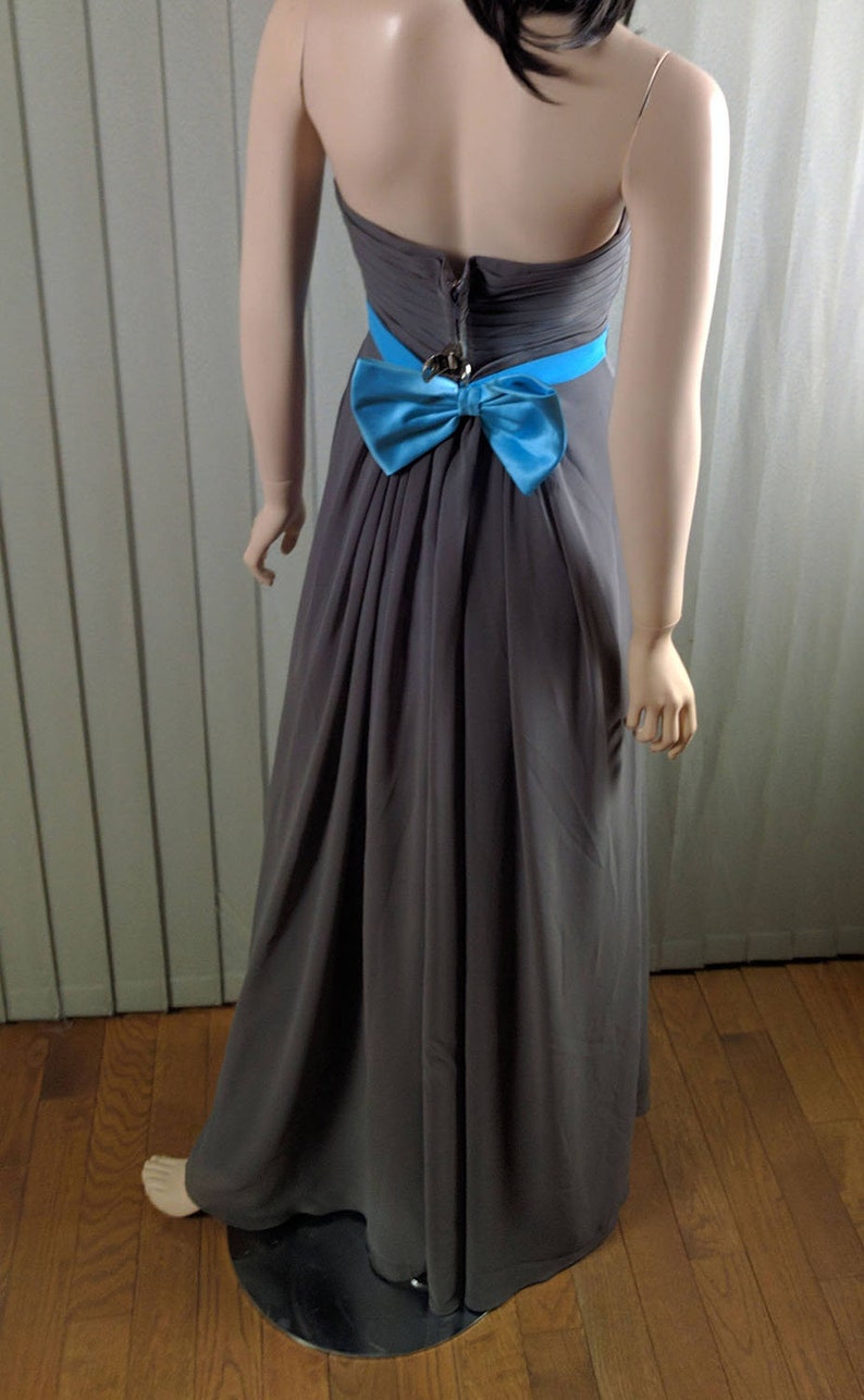 Dark Grey bridesmaid dress long bridesmaid dress chiffon maxi dress