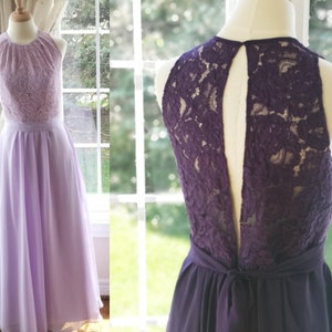 Purple bridesmaid dress, lavender bridesmaid dress, purple maxi lace dress, lace bridesmaid dresses, purple lace dress