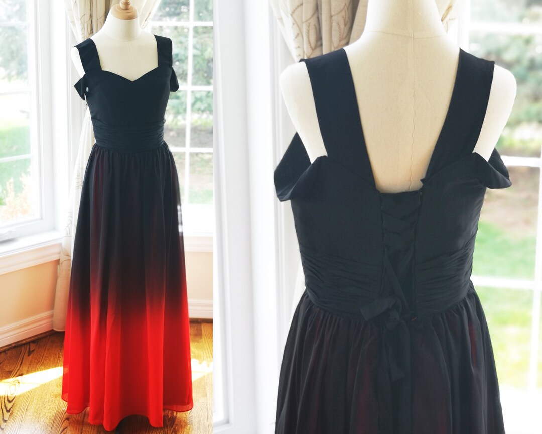 Black ombre bridesmaid dresses hotsell