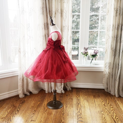 burgundy flower girl dress toddler Burgundy Flower Girl Dress