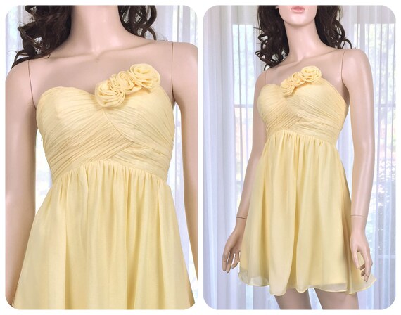 Short Yellow Bridesmaid Dresses