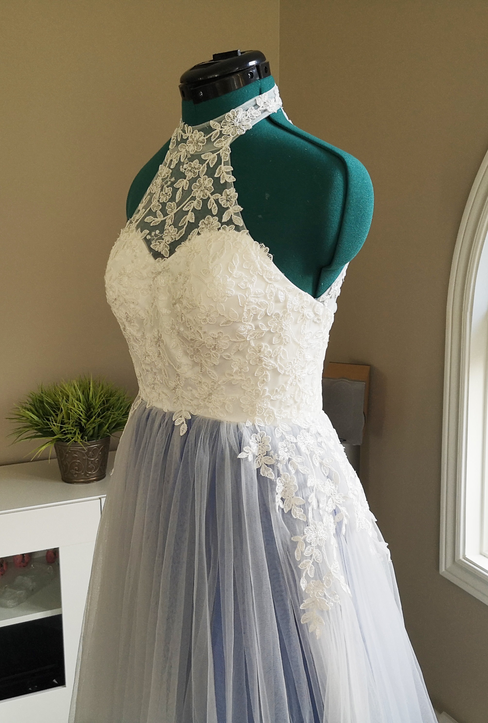 Blue Wedding Dress, Blue Lace Wedding Dress, Unique Wedding Dress, Color  Wedding Dress, Custom Wedding Dress 