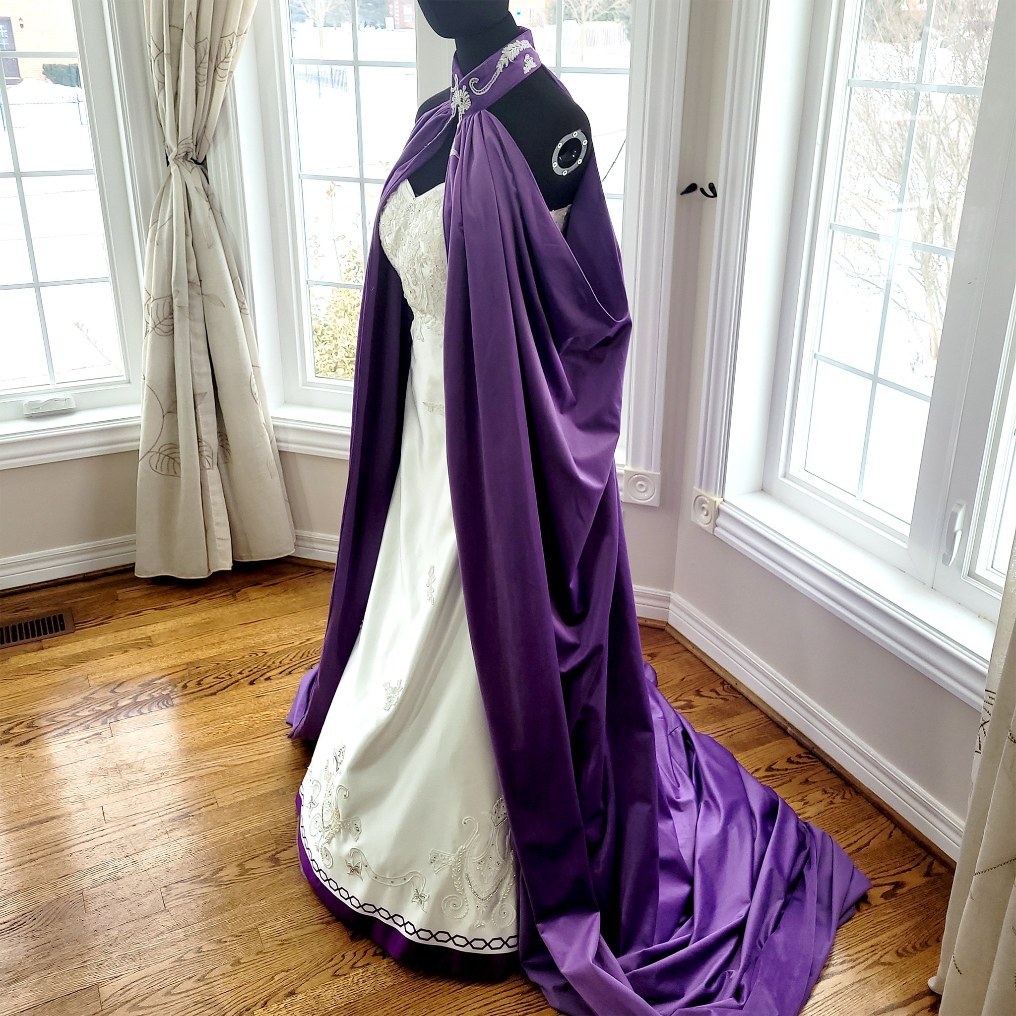 purple medieval wedding dress wedding dress Lady Viola in fantasy style. Elven wedding dress. Celtic pagan wedding dresses. Bride's dress