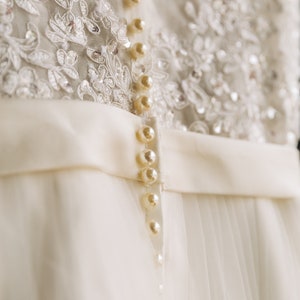 Lace boho wedding dress beach wedding dress lace simple wedding dress casual wedding dress image 7