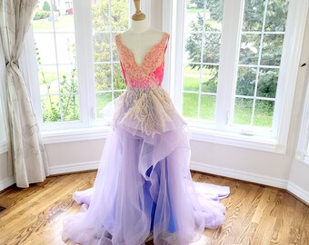 blue and purple ombre wedding dress Fantasy Blue Purple Ombre Prom Dress With Bling Wholesale #T76066