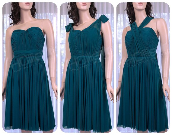 teal convertible bridesmaid dress