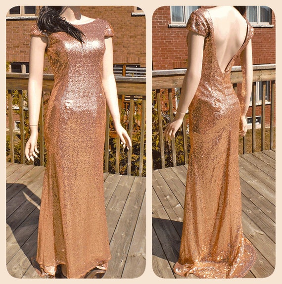 blush gold dress