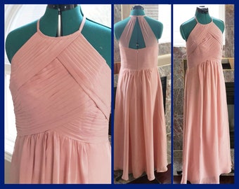 Dusty Pink Bridesmaid Dress, Blush Bridesmaid Dress, Pink Floor length Dress