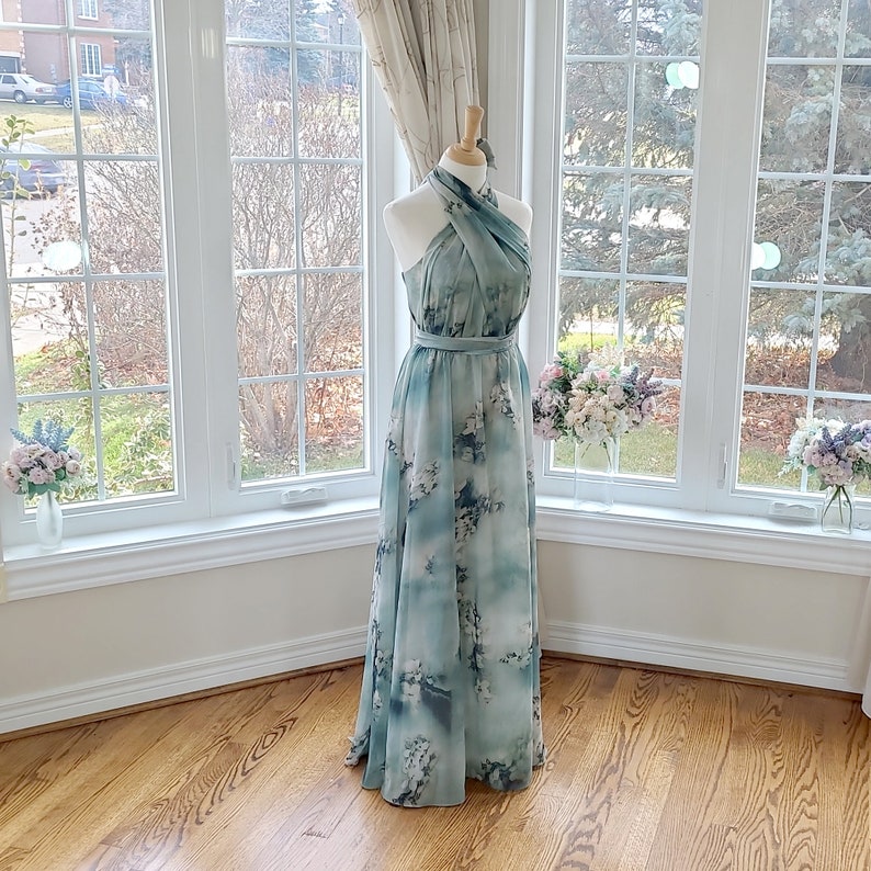 Floral Bridesmaid Dress Sage Green Bridesmaid Dress Etsy Canada