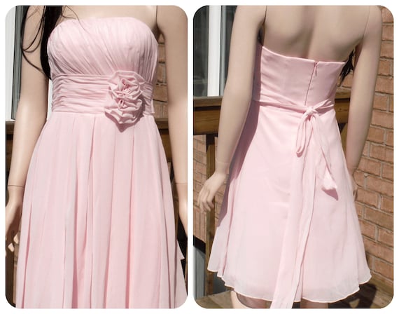 Short Blush Bridesmaid Dresses