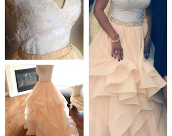 Wedding corset, wedding skirt - 2 piece lace wedding dress