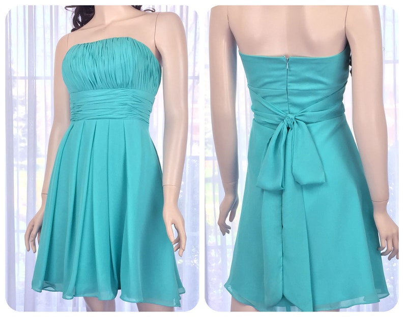 Turquoise Blue Short Bridesmaid Dresses