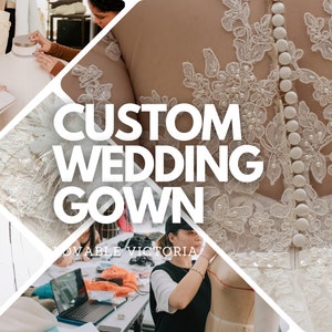 Custom wedding dress design service, from fairytale, cottage core to Victorian we do them all