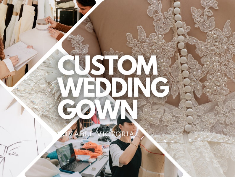 Custom wedding dress design service, from fairytale, cottage core to Victorian we do them all