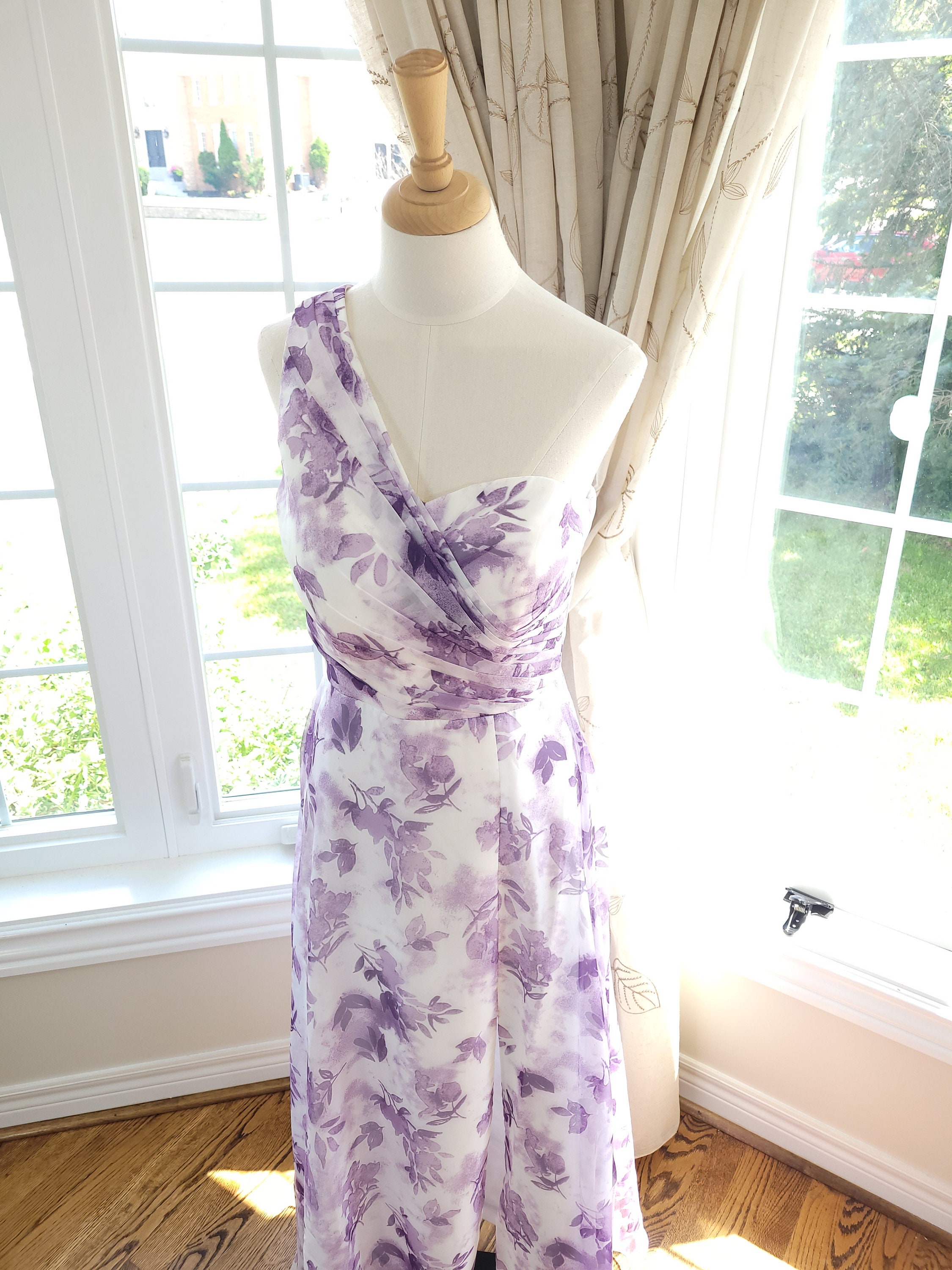 Framed flower lace dress (Purple)