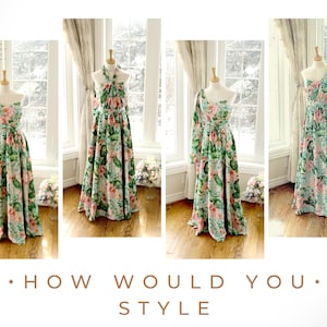 Sage Green Brautjungfernkleid, Florales Brautjungfernkleid, Cabrio-Kleid, Infinity-Kleid, Multiway-Brautjungfernkleid, Multiway-Kleid