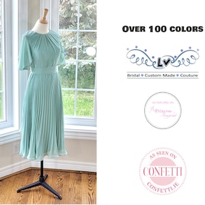 Sage mother of the bride dress, Sage mother of the groom dress, Sage bridesmaid dress, Sage wedding guest dress, modest dress