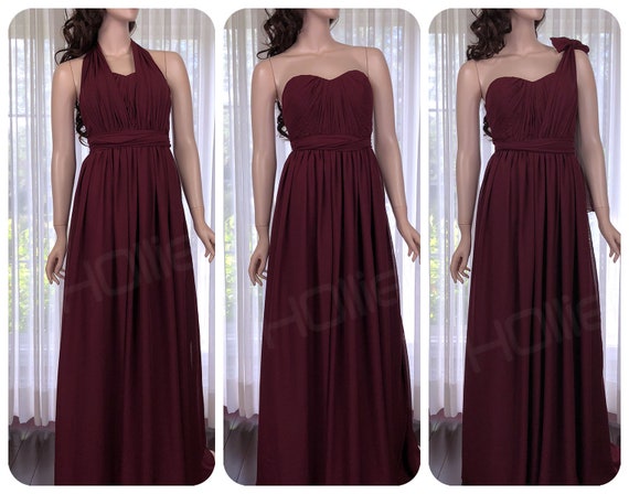 infinity burgundy dress