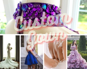 Custom Gown design service, Custom wedding dress, Custom Prom Dress, Custom formal dress