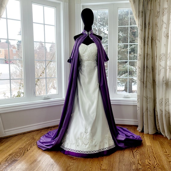 open lace back dress Colored Wedding Dresses, Purple and White Wedding Dress, Ombre Wedding  Dress prom Dress cg11274 main image 1