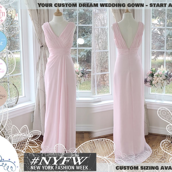 Blush Pink Dress Etsy