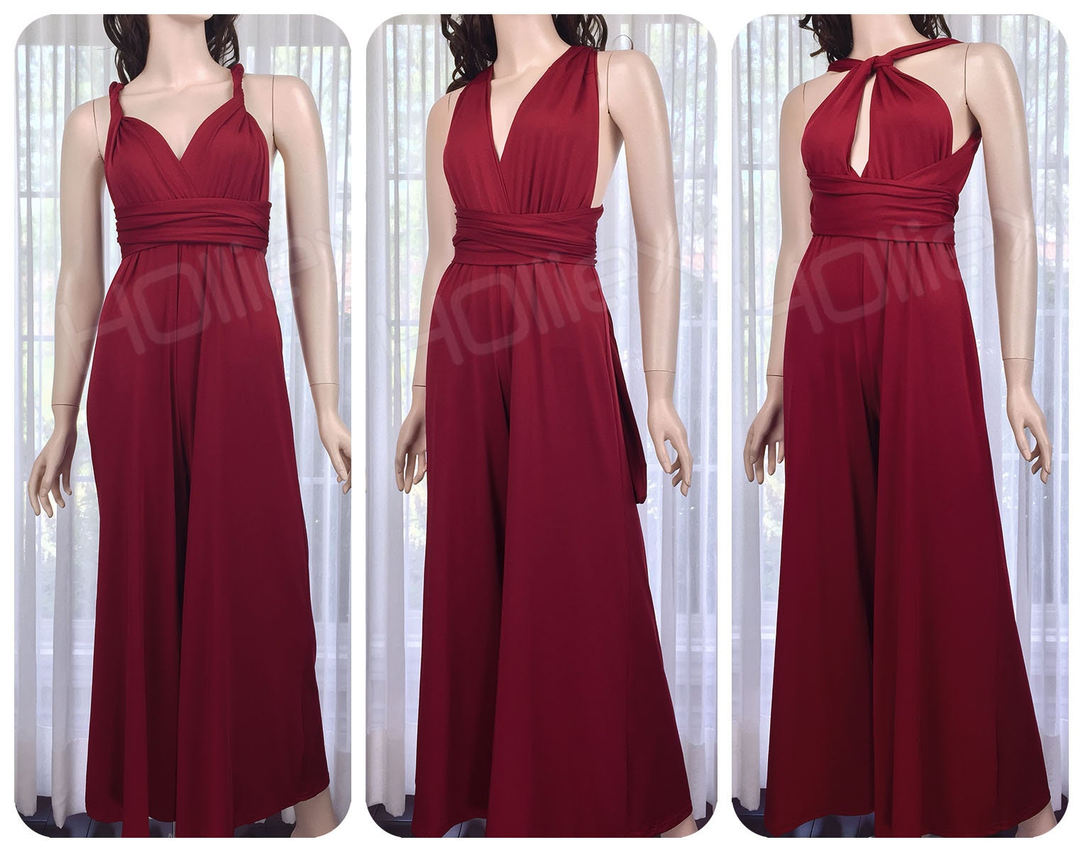 Burgundy Bridesmaid Dress Jumpsuit Bridesmaid Jumpsuit Etsy Canada