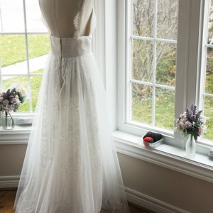 Simple boho wedding dress, lace boho wedding dress, beach wedding dress lace, beach wedding dress lace image 9