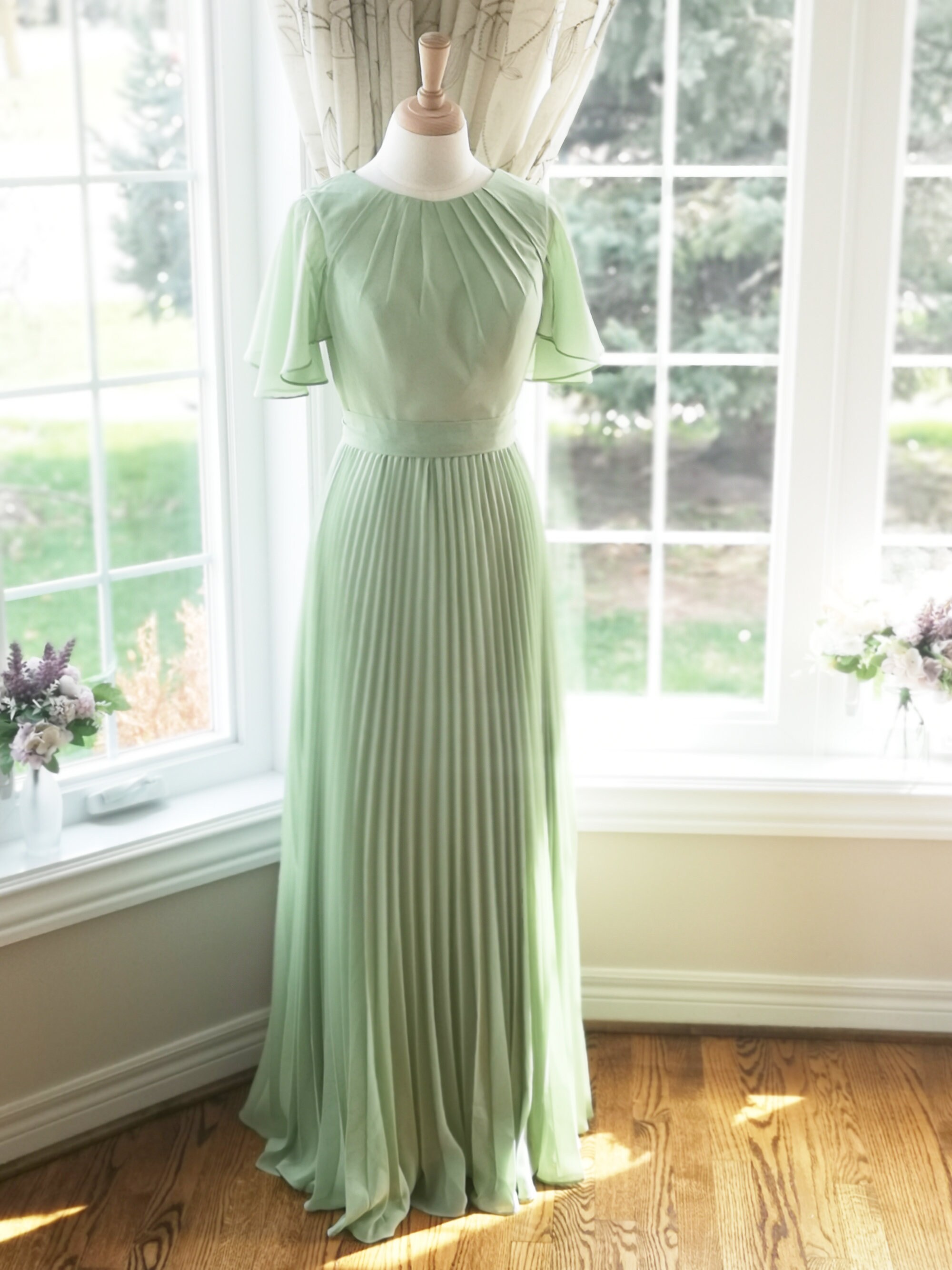 sage green mother of the bride dress