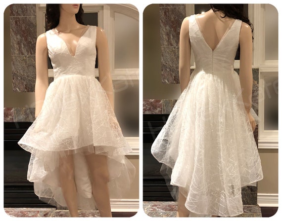 Short Wedding Dress Beach Wedding Dress Hi Low Wedding Dress Etsy