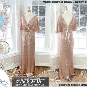 Etsy rose gold bridesmaid dresses deals