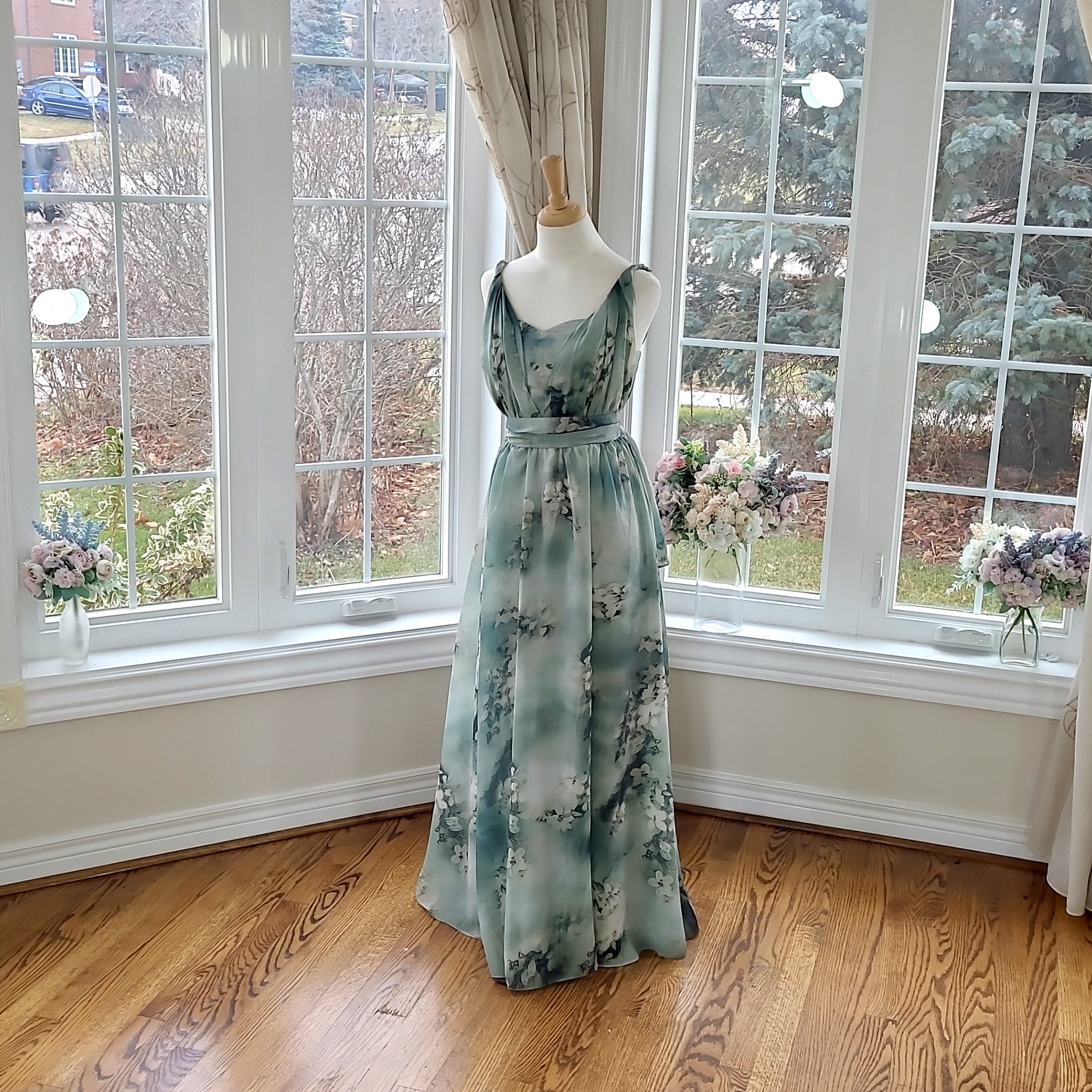convertible top bridesmaid dresses Taupe Long Bridesmaid Dress 2026 Sleeveless A-Line Chiffon