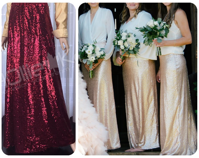 Sequin Top w/ Ruffle Skirt Girl's Dress - Burgandy